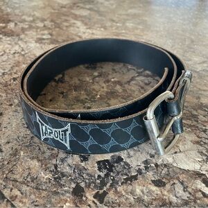 Tapout Black and Brown Leather Belt L/XL Streetwear